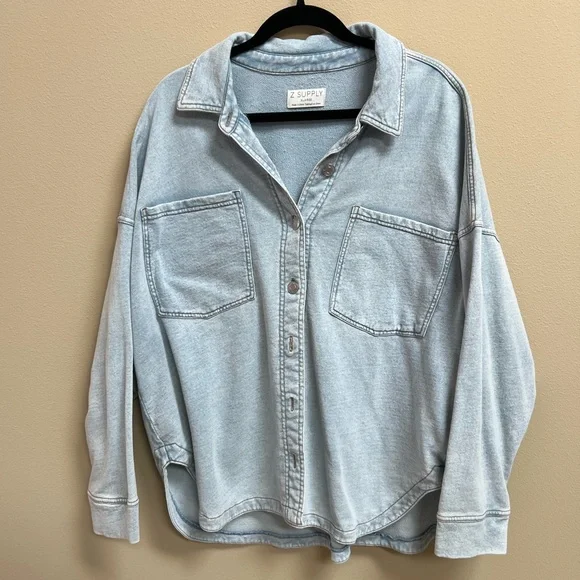 Z Supply Denim top- Size XL - Picture 2 of 4
